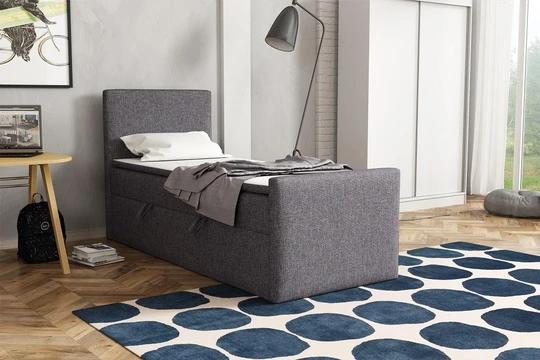 BOHO kontinentální postel boxspring 90x200 s úložným prostorem