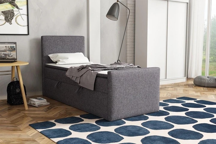 BOHO kontinentální postel boxspring 100x200 s úložným prostorem