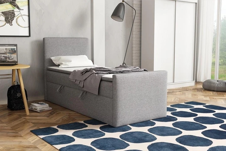 BOHO kontinentální postel boxspring 100x200 s úložným prostorem