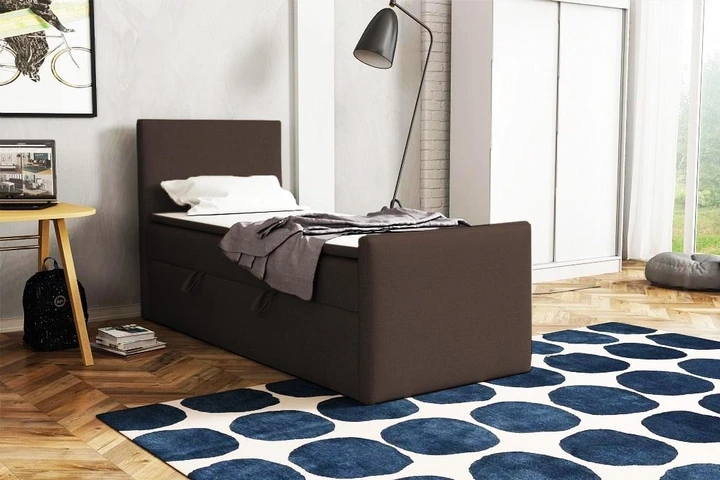BOHO kontinentální postel boxspring 100x200 s úložným prostorem