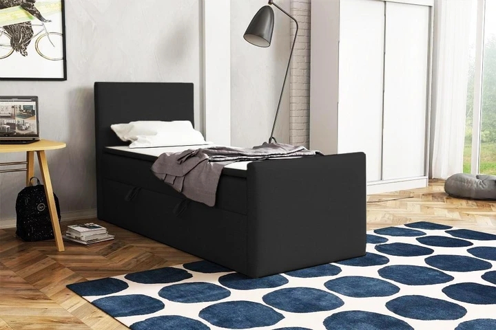 BOHO kontinentální postel boxspring 100x200 s úložným prostorem