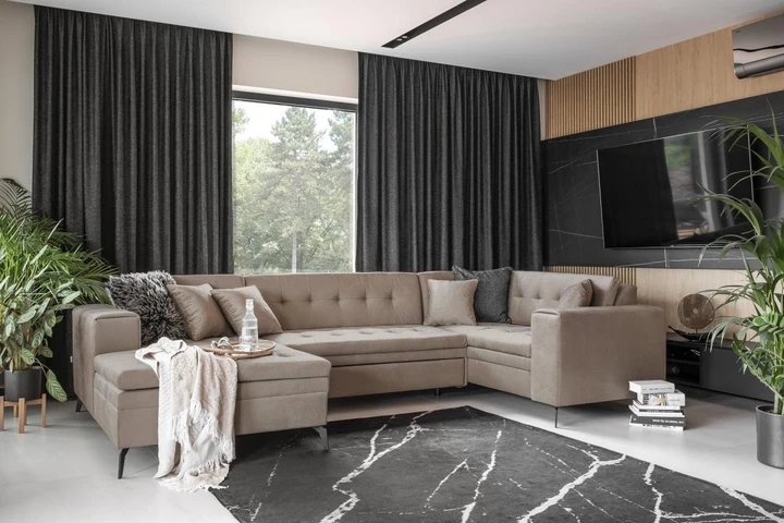 TENZO rozkládací sedací souprava ve tvaru U