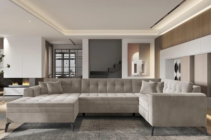 TENZO rozkládací sedací souprava ve tvaru U