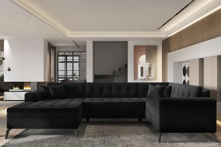 TENZO rozkládací sedací souprava ve tvaru U