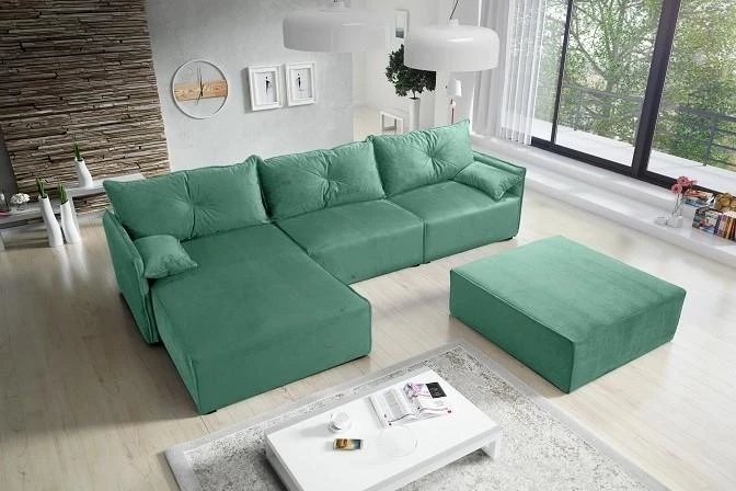 NOEL II designová rozkládací rohová sedačka s úložným prostorem