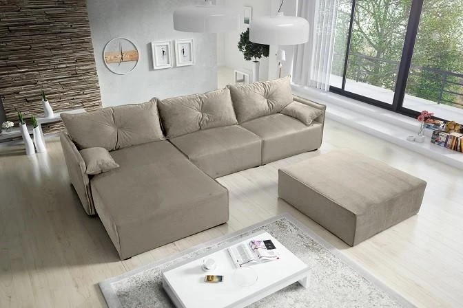 NOEL II designová rozkládací rohová sedačka s úložným prostorem