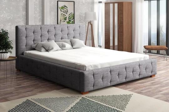 MONTORIO 140x200 elegantní čalouněná postel s prošitím