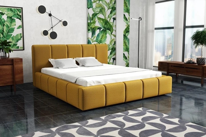VALERA 160x200 moderní čalouněná postel s úložným prostorem