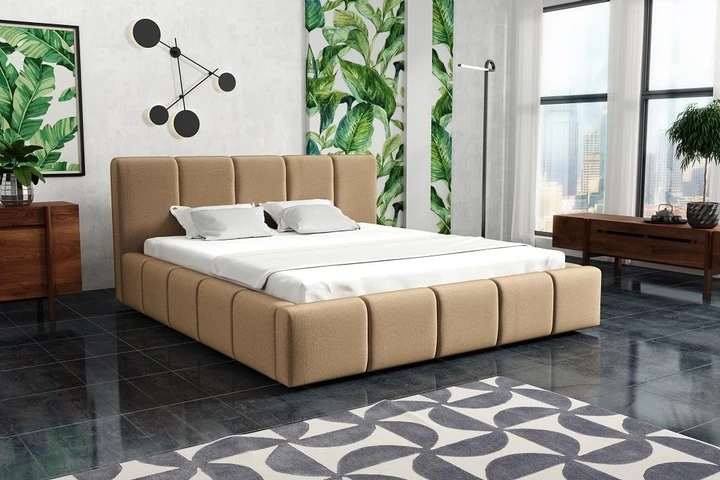 VALERA 160x200 moderní čalouněná postel s úložným prostorem