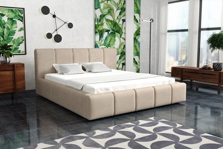 VALERA 180x200 moderní čalouněná postel s úložným prostorem