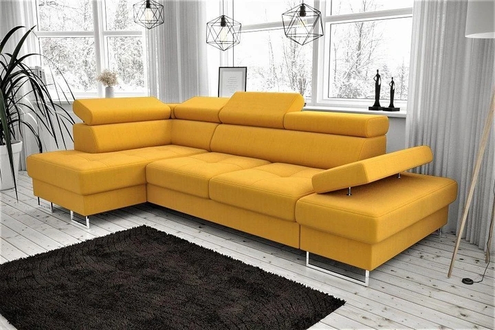 SANDET MINI moderní sedací souprava s polohovacími záhlavníky