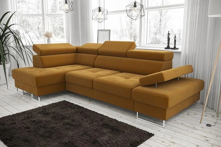 SANDET MINI moderní sedací souprava s polohovacími záhlavníky