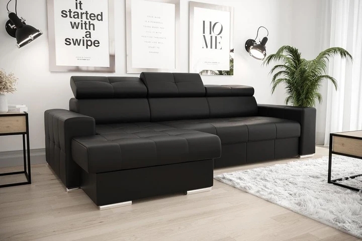 LINDE elegantní sedací souprava s polohovacími záhlavníky