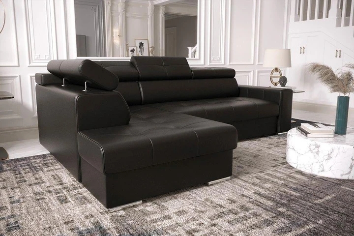 LINDE 4 elegantní sedací souprava s polohovacími záhlavníky v pravé kůži