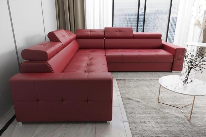 LINDE MAX elegantní rozkládací sedačka s úložným prostorem v pravé kůži