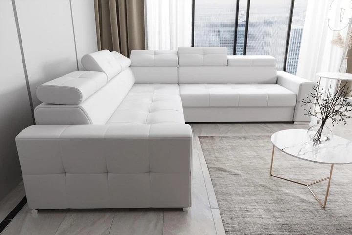 LINDE MAX elegantní rozkládací sedačka s úložným prostorem v pravé kůži