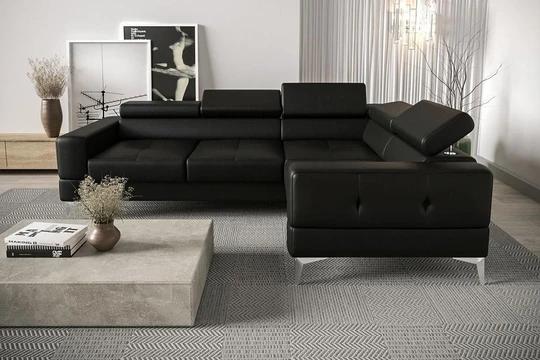 TUSCI moderní sedací souprava s rozkládací funkcí v pravé kůži