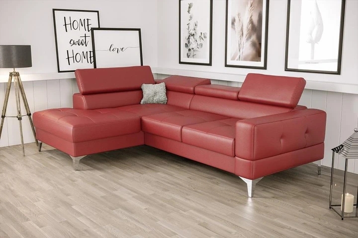 TUSCI MINI moderní sedací souprava na vysokých nožkách v pravé kůži