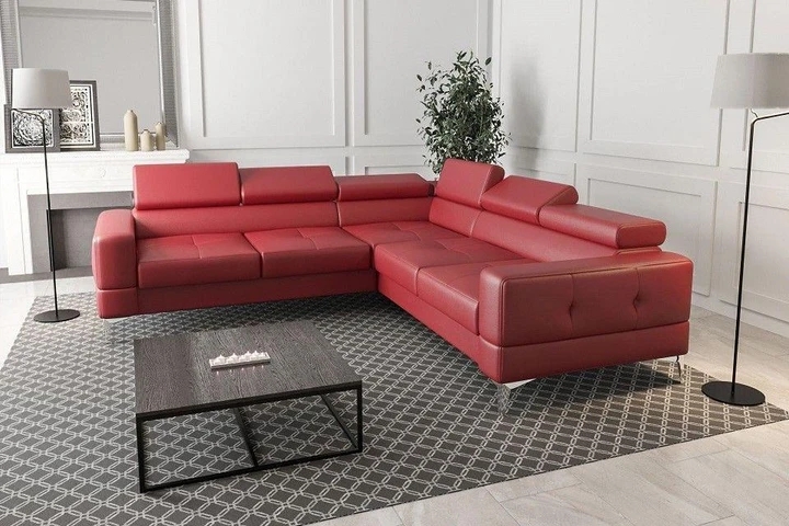 TUSCI MAX moderní sedací souprava s rozkládací funkcí v pravé kůži