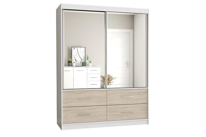 MARGITA šatní skříň se zrcadlem a posuvnými dveřmi