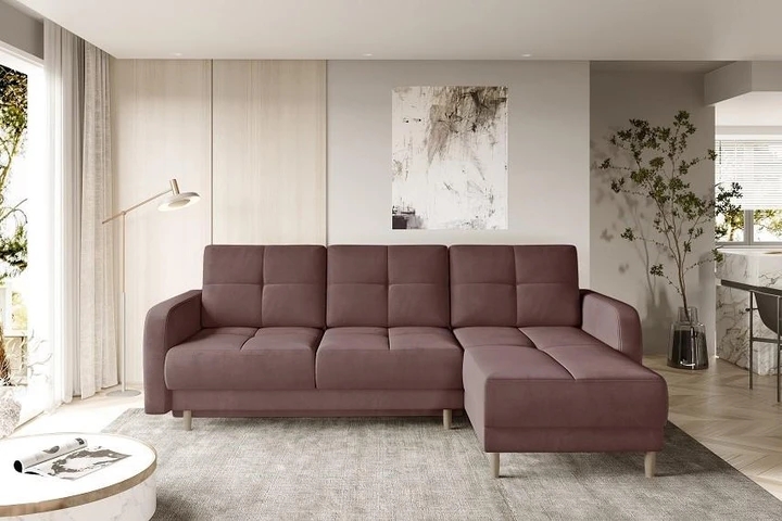 TRIESTE rozkládací rohová sedačka ve skandinávském designu