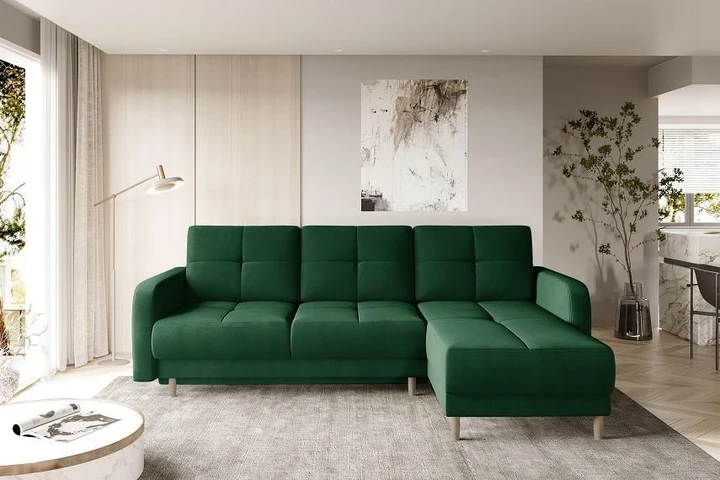 TRIESTE rozkládací rohová sedačka ve skandinávském designu