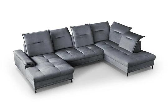 FERGUS moderní sedací souprava ve tvaru U s nastavitelnou hloubkou sezení