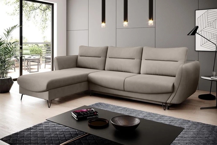 VASIL L moderní rozkládací sedačka s úložným prostorem