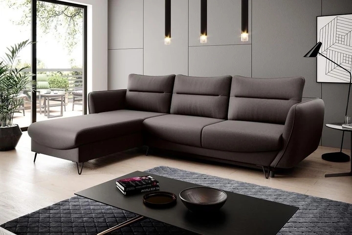 VASIL L moderní rozkládací sedačka s úložným prostorem