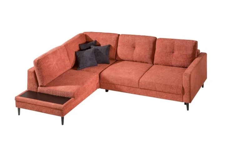 OSKAR L rohová rozkládací sedačka s integrovaným stolkem