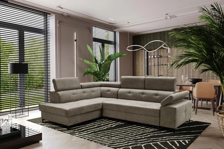 TARANTO rozkládací rohová sedačka s úložným prostorem