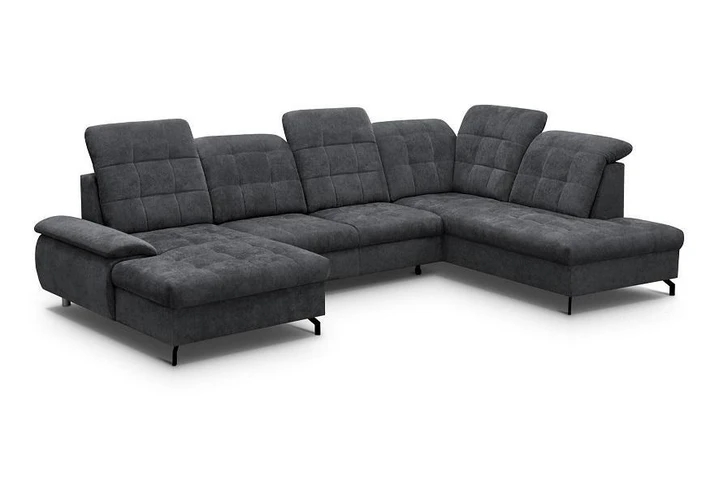 SORIA U rozkládací sedací souprava ve tvaru U s nastavitelnými opěrkami