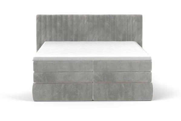 STROMI 140x200 boxspring postel se svislým prošívaným čelem