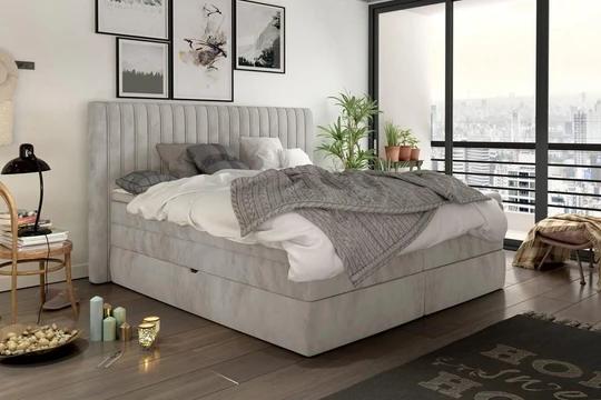 STROMI 180x200 boxspring postel se svislým prošívaným čelem