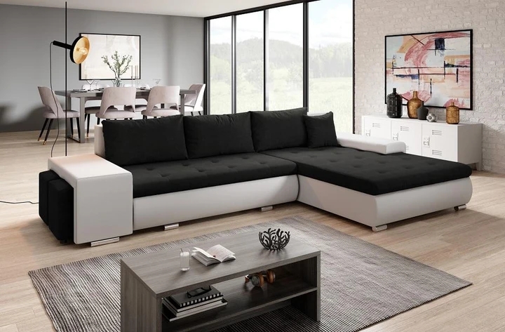 ROMEO rozkládací sedačka s úložným prostorem a dvěmi taburety