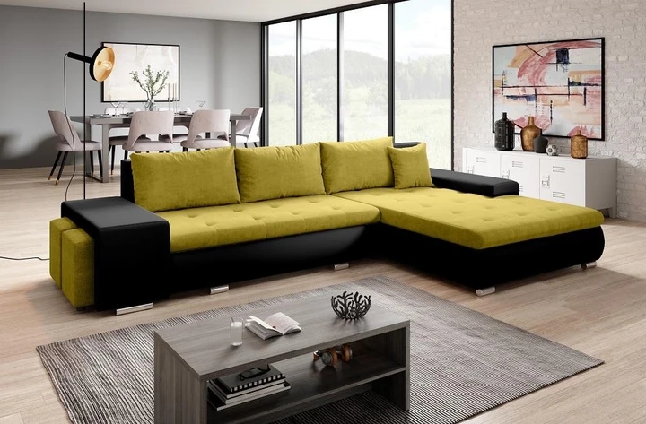 ROMEO rozkládací sedačka s úložným prostorem a dvěmi taburety