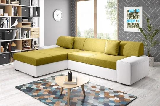 FEDERIKO rohová rozkládací sedačka s úložným prostorem