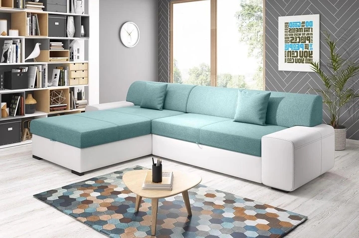 FEDERIKO rohová rozkládací sedačka s úložným prostorem