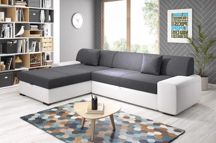 FEDERIKO rohová rozkládací sedačka s úložným prostorem