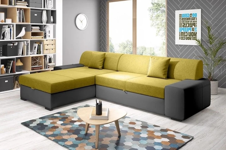 FEDERIKO rohová rozkládací sedačka s úložným prostorem