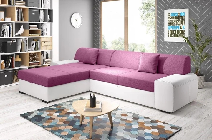 FEDERIKO rohová rozkládací sedačka s úložným prostorem