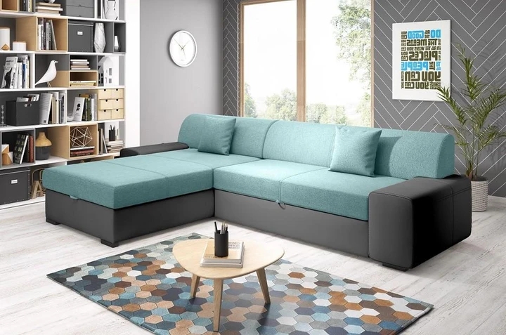 FEDERIKO rohová rozkládací sedačka s úložným prostorem
