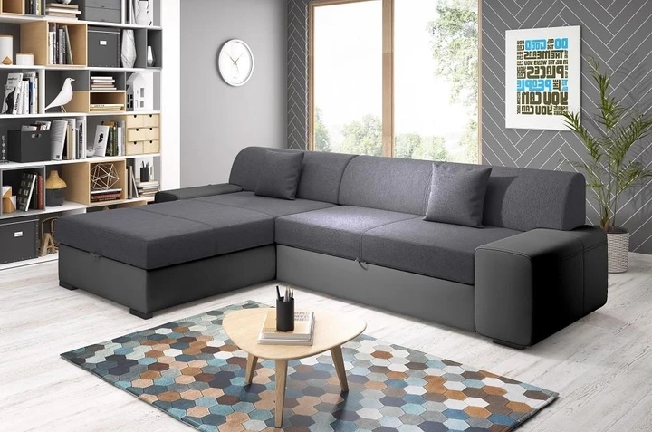 FEDERIKO rohová rozkládací sedačka s úložným prostorem