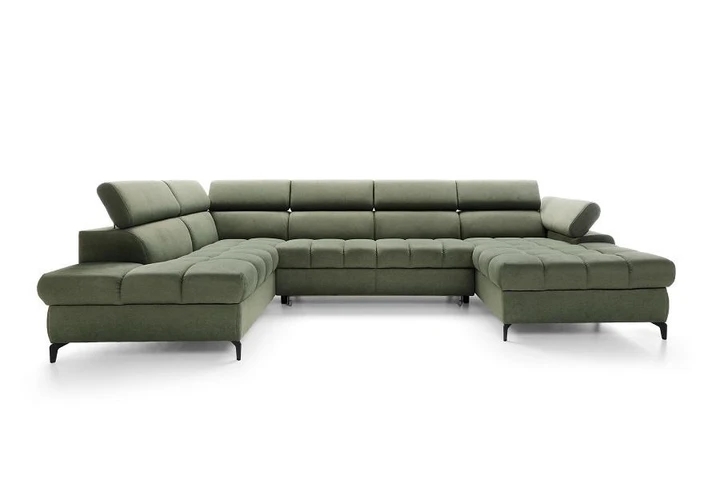 KALMAR III moderní rozkládací sedačka ve tvaru U s úložným prostorem