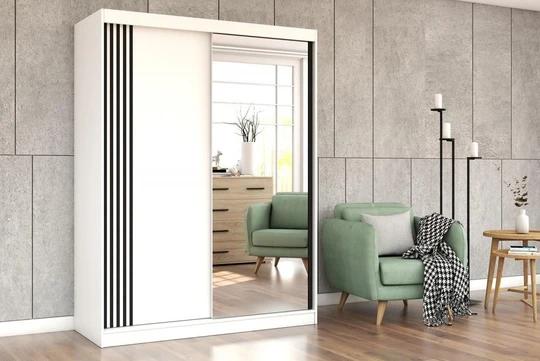 NIKOL 07 šatní skříň se zrcadlem a posuvnými dveřmi