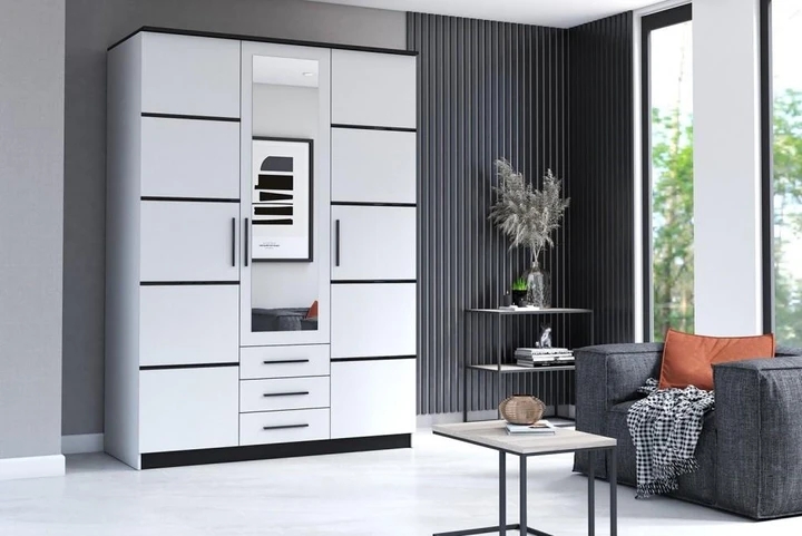 TINAS 3D I šatní skříň se zrcadlem