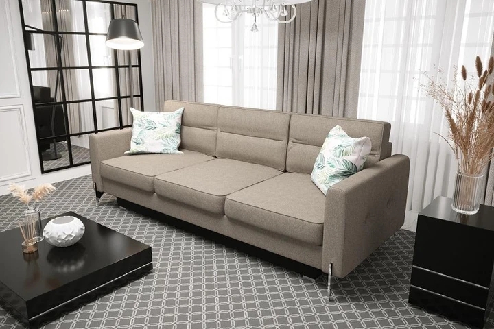 TERA moderní třímístná rozkládací pohovka s úložným prostorem