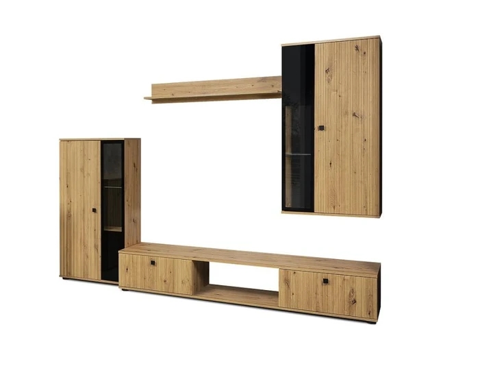 CAROL MDF V obývací stěna, dub artisan