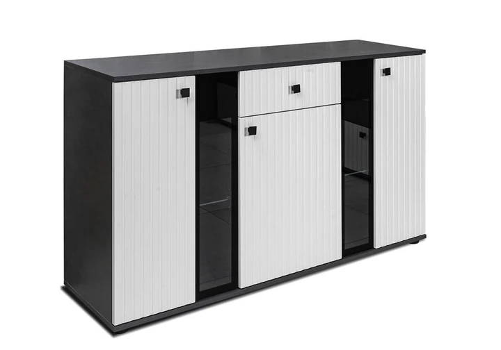 CAROL MDF VIII KOMODA, bílá/matera