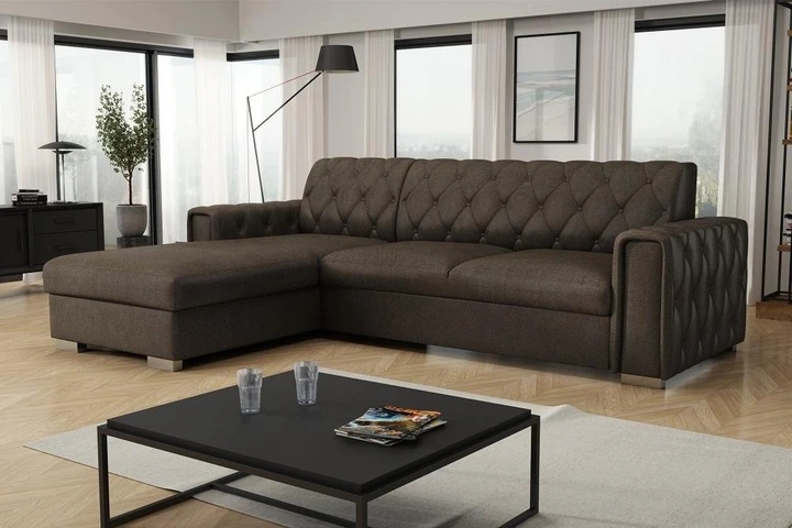 LUXURY elegantní rozkládací rohová sedačka s úložným prostorem